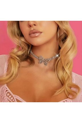 گردنبند جواهر طوسی زنانه برنجی TAKİŞKO - کد 928683648