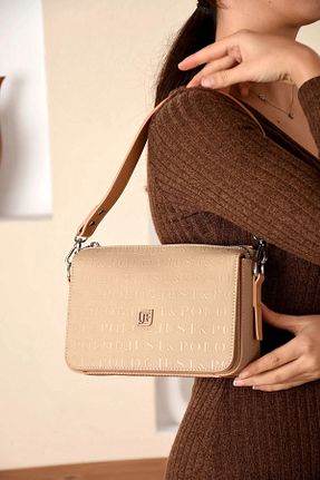 کیف دوشی بژ زنانه چرم مصنوعی Just Polo - کد 928697897