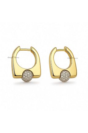 گوشواره استیل (فولاد) زرد زنانه روکش طلا neslyaccessories - کد 928697685