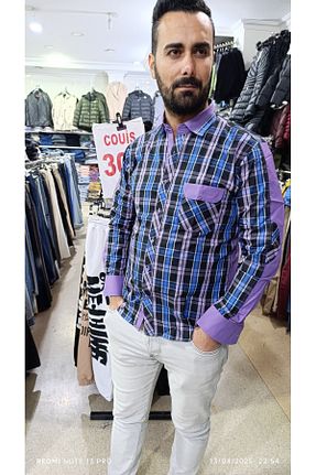 پیراهن قهوه ای مردانه رگولار couis - کد 922794886
