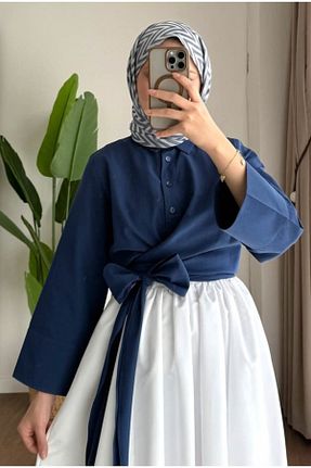 پیراهن سرمه ای زنانه رگولار RecordHealing - کد 925042348