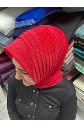 روسری قرمز Gülnur tasarım - کد 928732444