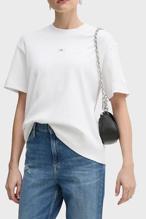 تیشرت سفید زنانه اورسایز Calvin Klein - کد 928968576