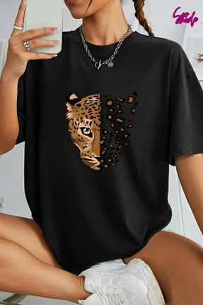 تیشرت سایز بزرگ مشکی زنانه تکی SevMode - کد 928982493