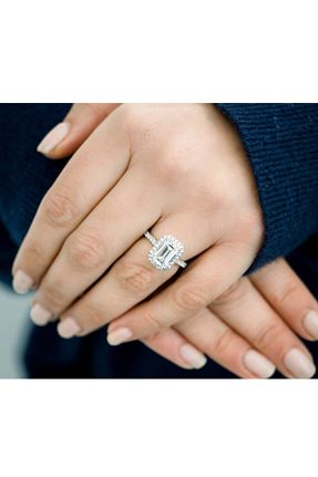 انگشتر نقره سفید زنانه زیرکن CARAT STONE - کد 682052633
