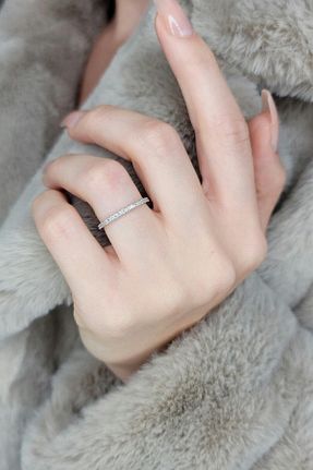 انگشتر نقره سفید زنانه زیرکن CARAT STONE - کد 335762341