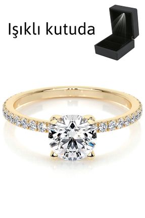 انگشتر نقره زرد زنانه زیرکن CARAT STONE - کد 703575671