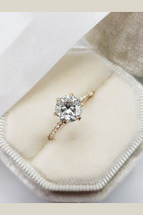 انگشتر نقره زرد زنانه زیرکن CARAT STONE - کد 356676386