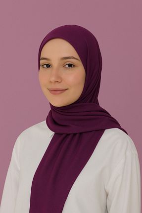 شال بنفش زنانه پنبه ای mim eşarp - کد 928703389
