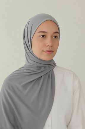 شال طوسی زنانه پنبه ای mim eşarp - کد 928703322