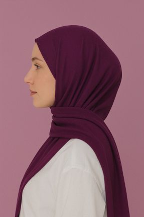 شال بنفش زنانه پنبه ای mim eşarp - کد 928703389