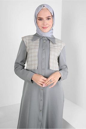تونیک حجاب طوسی زنانه مخلوط پلی استر Alvina - کد 792004177