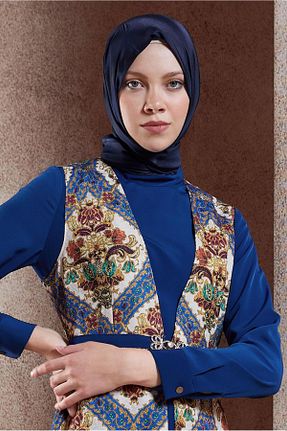 شال سرمه ای زنانه پلی استر Alvina - کد 853673728
