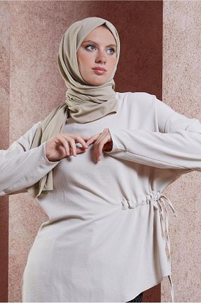 شال قهوه ای زنانه پلی استر Alvina - کد 848013356