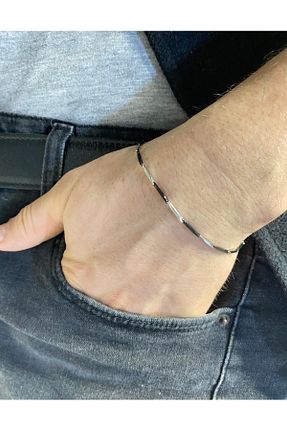 دستبند استیل (فولاد) مشکی زنانه استیل (فولاد) nss sky rock - کد 928755834