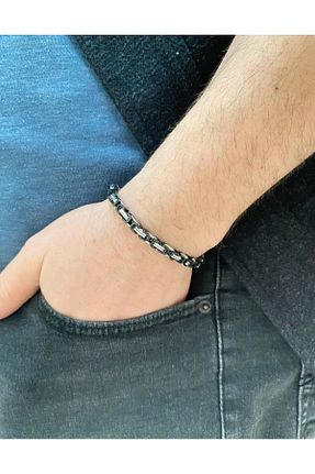 دستبند استیل (فولاد) طوسی زنانه استیل (فولاد) nss sky rock - کد 928765238