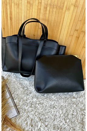کیف دوشی مشکی زنانه چرم مصنوعی SHERON BAG - کد 927449500