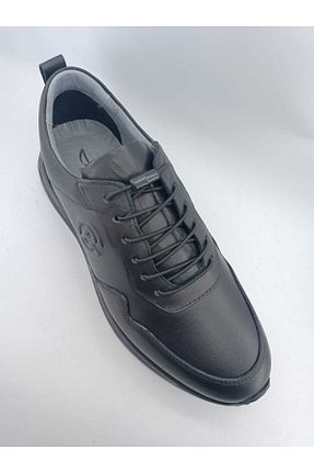 کفش کژوال مشکی مردانه چرم خالص HİSAŞ - کد 928800415