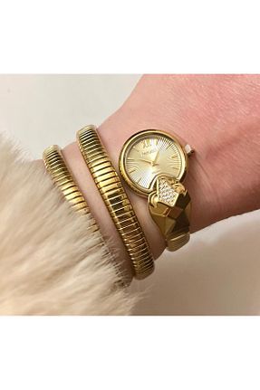 ساعت مچی زرد زنانه استل (فولاد) Ferrucci - کد 928810310