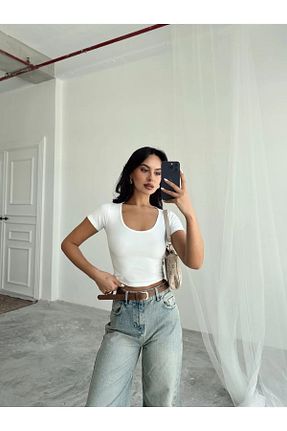 بلوز سفید زنانه ساده Coşkun GİYİM - کد 928806047