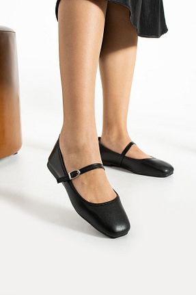 بابت مشکی زنانه چرم مصنوعی BirEylül Shoes - کد 816605877
