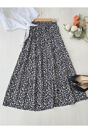 دامن سایز بزرگ مشکی زنانه ویسکون ENDAMIM - کد 928844835