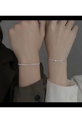 دستبند استیل (فولاد) طوسی زنانه استیل ضد زنگ MODA - کد 928856991
