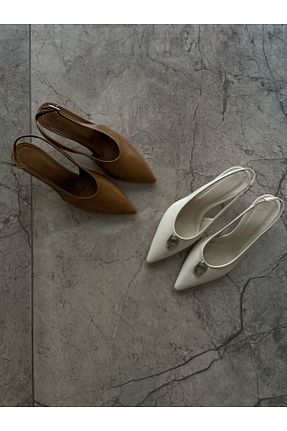کفش پاشنه بلند کلاسیک نباتی زنانه چرم مصنوعی MODA - کد 929051843
