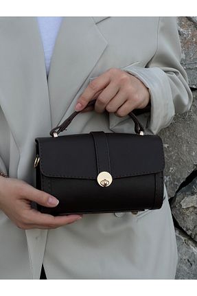 کیف دوشی قهوه ای زنانه چرم مصنوعی zetus - کد 926813410