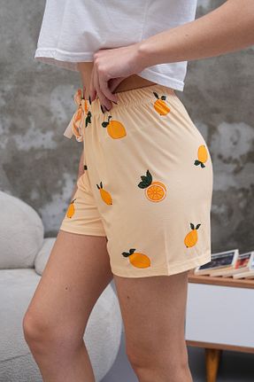 شلوارک و برمودا زرد زنانه فاق بلند Arvin Pijama - کد 928888395