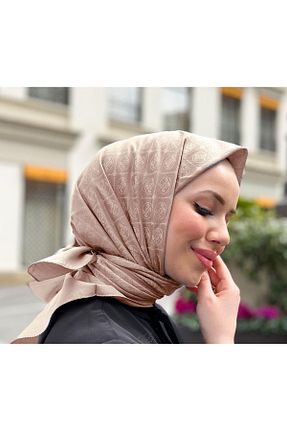 روسری قهوه ای پلی استر Pierre Cardin - کد 928896823
