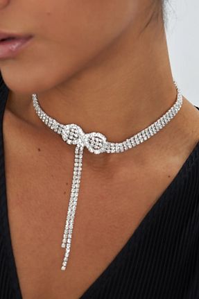 گردنبند جواهر طوسی زنانه فلزی Lesa Wear - کد 898243490