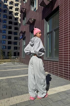 شلوار کرمگن طوسی زنانه سوپر فاق بلند vladivosto - کد 928902765
