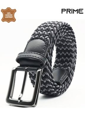 کمربند مشکی مردانه چرم خالص ARKEM CLUB - کد 928901286