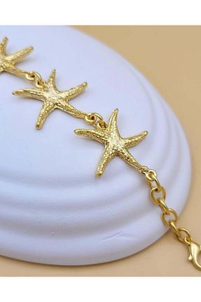دستبند جواهر طلائی زنانه فلزی Nevoka - کد 928509005
