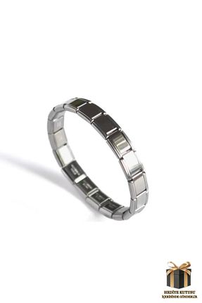 دستبند استیل (فولاد) طوسی زنانه استیل (فولاد) haslet - کد 927997836
