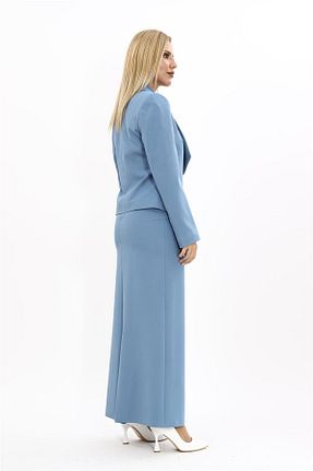 ست بالاتنه و پائین تنه آبی زنانه بافتنی ÖNDER ÖZSOY - کد 929082357