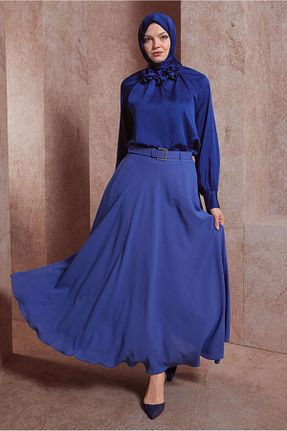 بلوز حجاب سرمه ای زنانه رگولار Alvina - کد 827933990