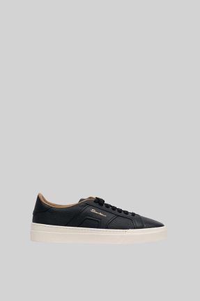 کفش اسنیکر آبی مردانه بند دار Santoni - کد 928932437