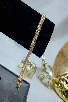 دستبند استیل (فولاد) طلائی زنانه استیل ضد زنگ DEMOKAN - کد 147022605