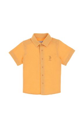 پیراهن قهوه ای بچه گانه یقه پیراهنی U.S. Polo Assn. - کد 928954788