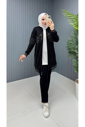 ست گرمکن حجاب مشکی زنانه رگولار moda4b - کد 928953255