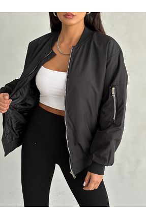 کت مشکی زنانه Bomber moda armanc - کد 811718288