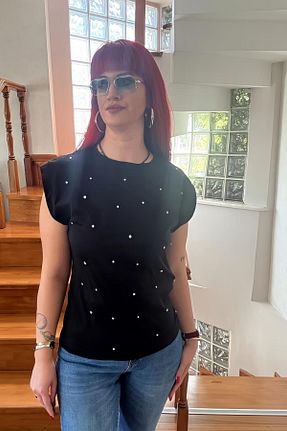 بلوز مشکی زنانه یقه دوچرخه Derya butik - کد 928957043