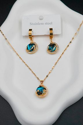 گردنبند استیل ( فولاد ) زرد زنانه استیل ضد زنگ TREND COLLECTİON - کد 928958731