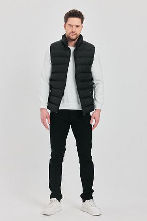 جلیقه مشکی مردانه رگولار DAMGA JEANS - کد 928960174