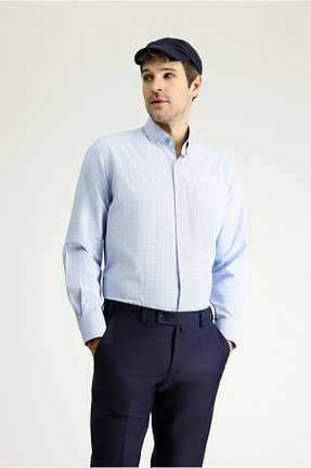پیراهن آبی مردانه رگولار Kiğılı - کد 844479879