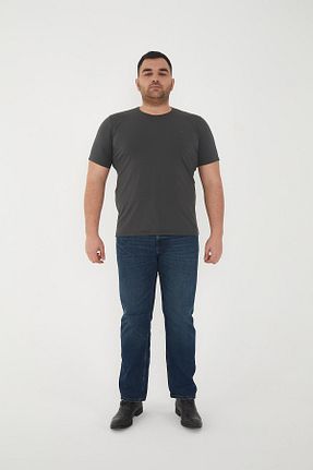تیشرت سایز بزرگ طوسی مردانه سایز بزرگ Maccali - کد 929195023