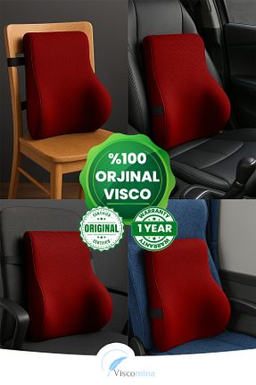 بالش زرشکی پنبه پلی استر Viscomina - کد 929677303