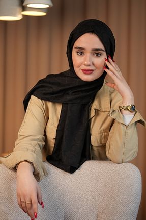 شال مشکی زنانه ابریشم TheFırst - کد 920776312
